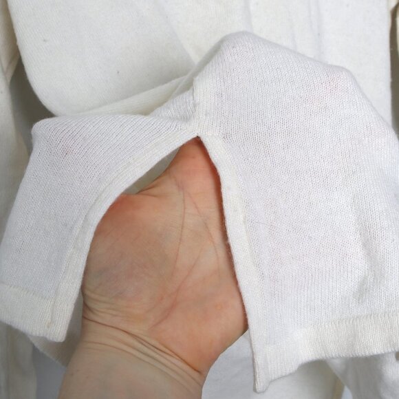 Vintage Anna D. Cashmere Wool Sweater Argyle Turtleneck Pullover Diamond Cream - Picture 8 of 10